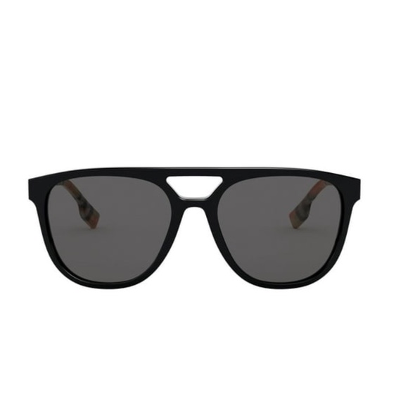 COPY - Burberry Polarized black Square unisex Sunglasses BE4302 300283 56 - Picture 3 of 8